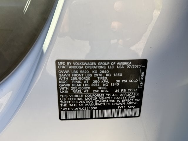 2020 Volkswagen Atlas Cross Sport 3.6L V6 SE with Technology