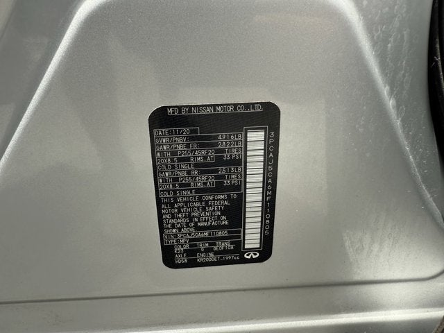 2021 INFINITI QX50 SENSORY