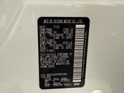 2023 INFINITI QX80 LUXE RWD