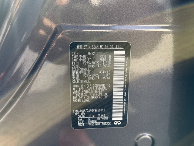 2023 INFINITI QX80 PREMIUM SELECT RWD