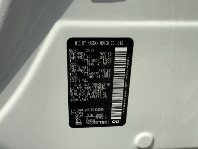 2023 INFINITI QX80 SENSORY 4WD