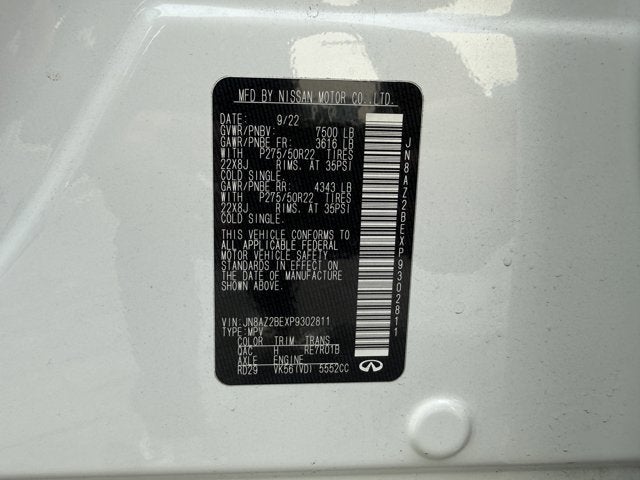 2023 INFINITI QX80 SENSORY 4WD