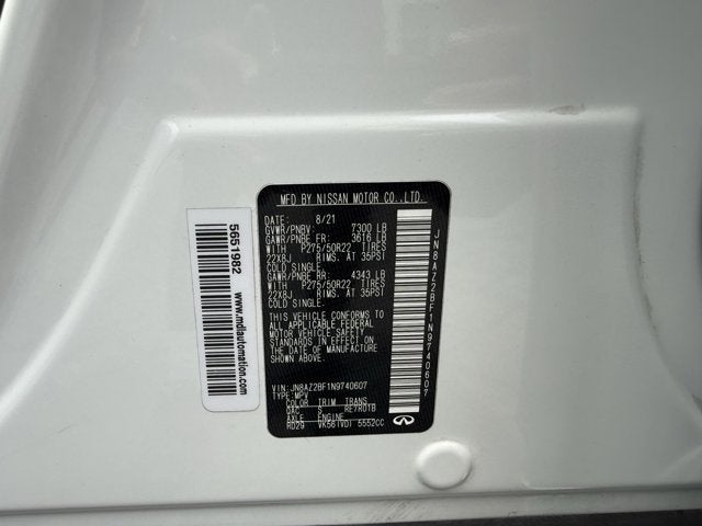 2022 INFINITI QX80 SENSORY 2WD
