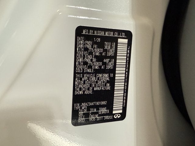 2026 INFINITI QX80 Pure 2WD