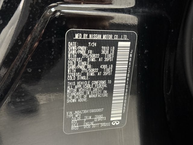 2025 INFINITI QX80 Luxe 2WD