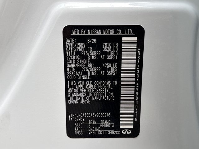 2027 INFINITI QX80 Luxe 2WD