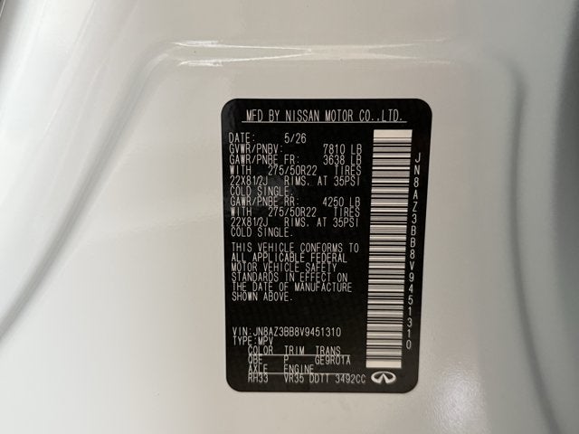 2027 INFINITI QX80 Luxe 4WD