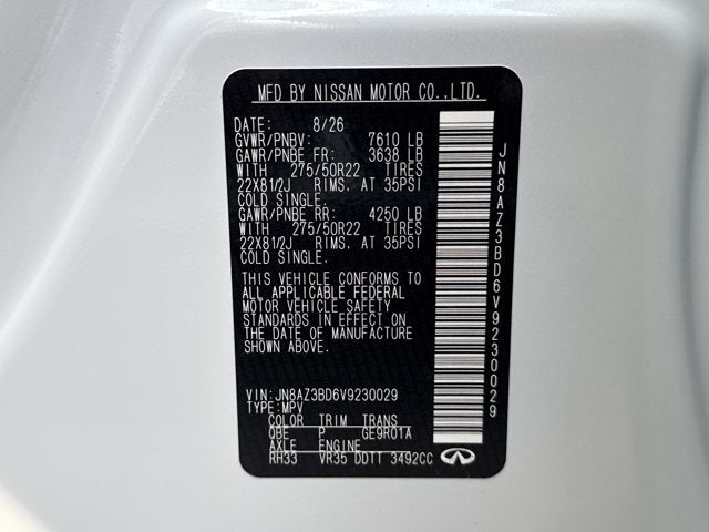 2027 INFINITI QX80 Luxe 2WD