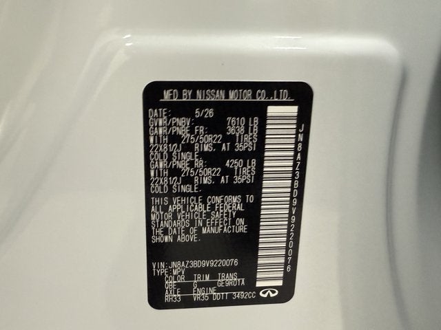 2027 INFINITI QX80 Luxe 2WD