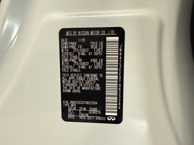 2026 INFINITI QX80 Autograph 4WD