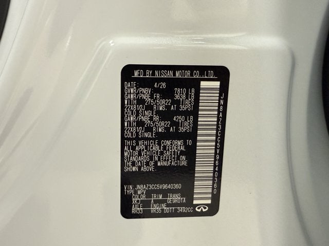 2027 INFINITI QX80 Autograph 4WD