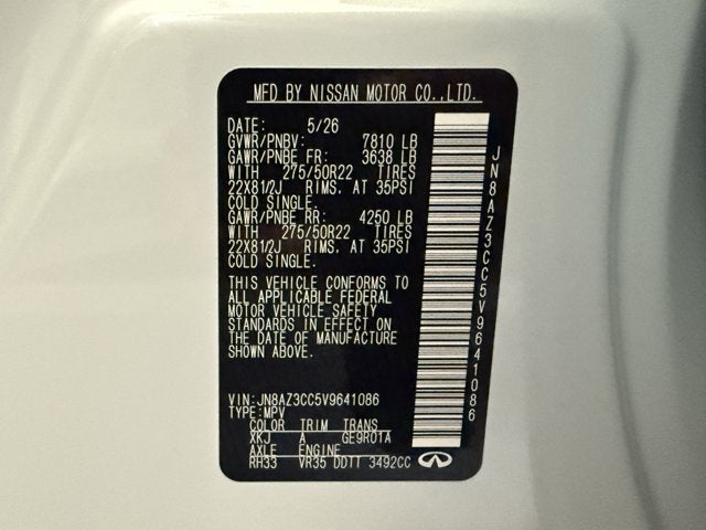 2027 INFINITI QX80 Autograph 4WD
