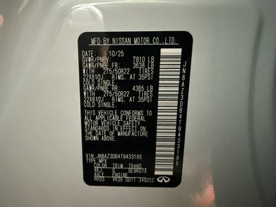 2026 INFINITI QX80 Sport 4WD