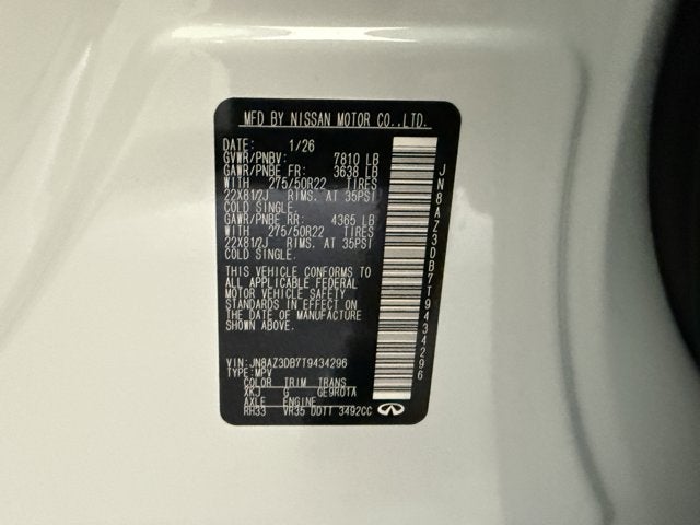 2026 INFINITI QX80 Sport 4WD