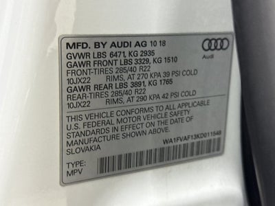 2019 Audi Q8 Prestige