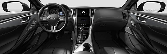 INFINITI Q60 Graphite Leather Appointments & Brushed Aluminum