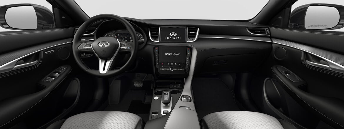 INFINITI QX55 Stone Leather-Appointed Interior With Dark Aluminum Trim