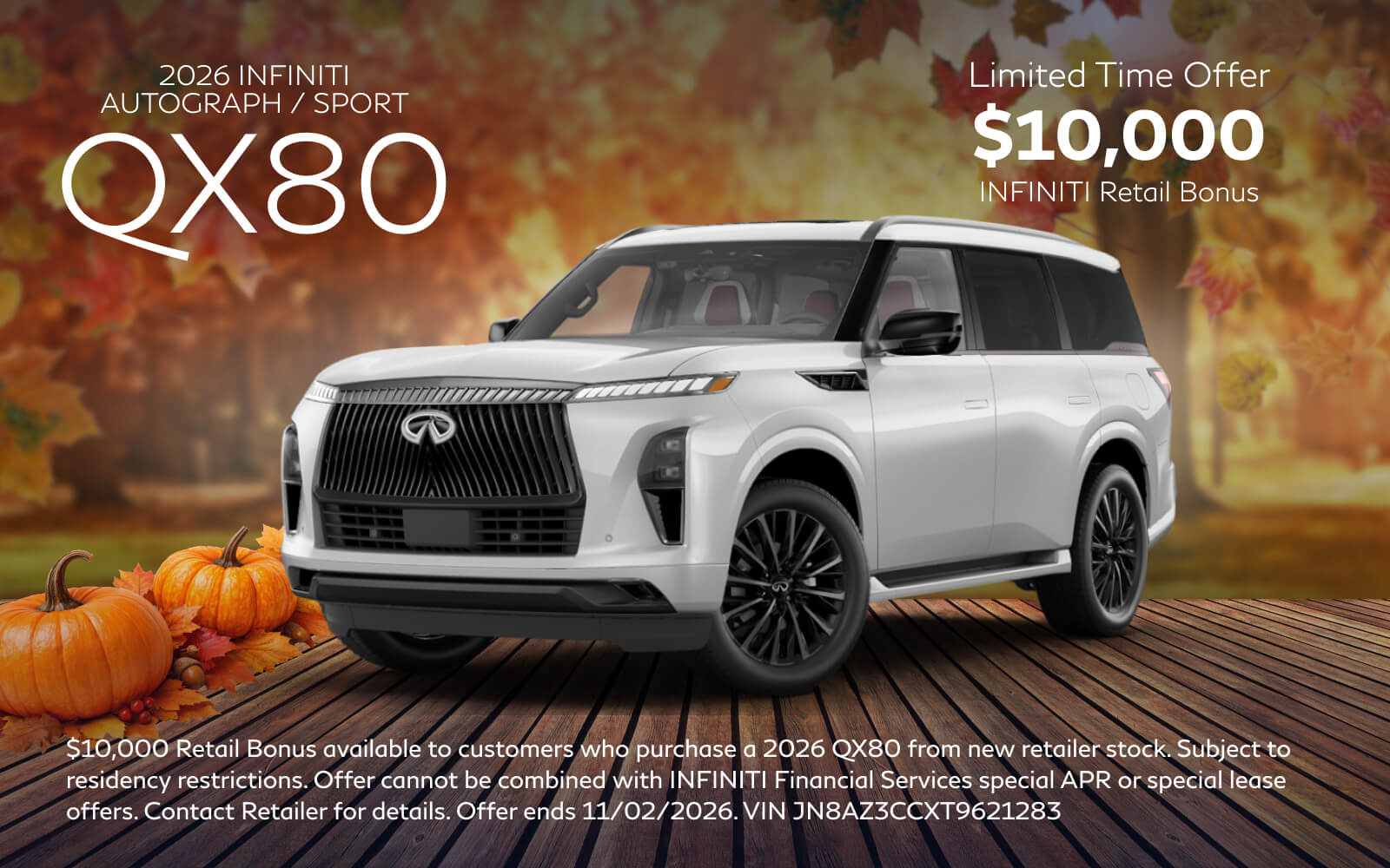 2026 INFINITI QX80 Autograph / Sport (just limited time offer)