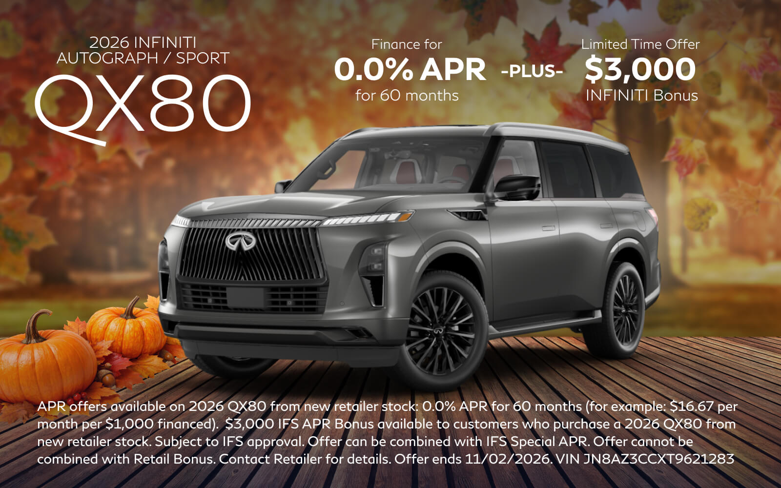 2026 INFINITI QX80 Autograph / Sport