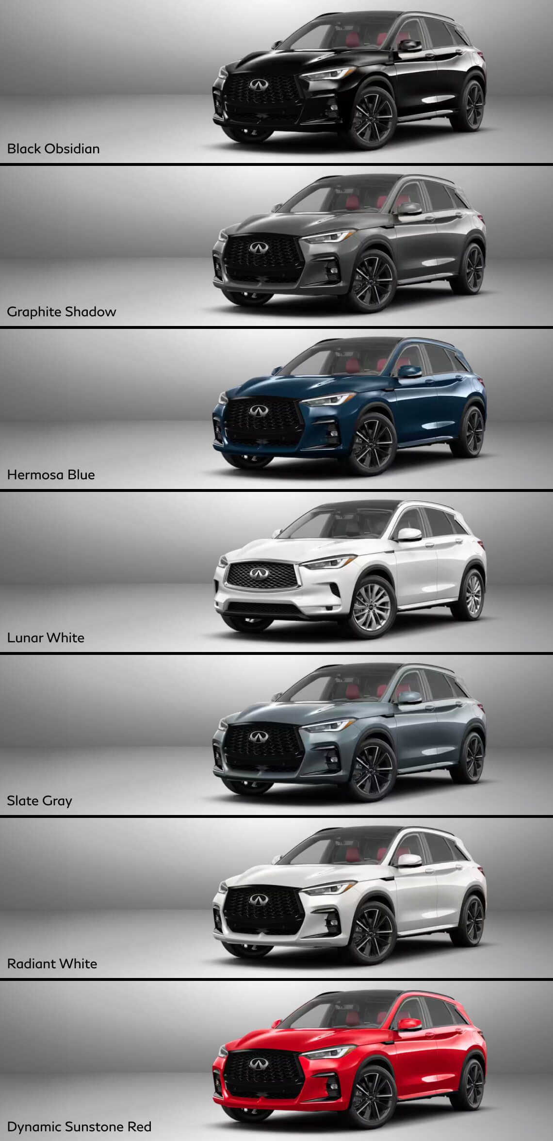 2025 INFINITI QX50 Exterior Colors