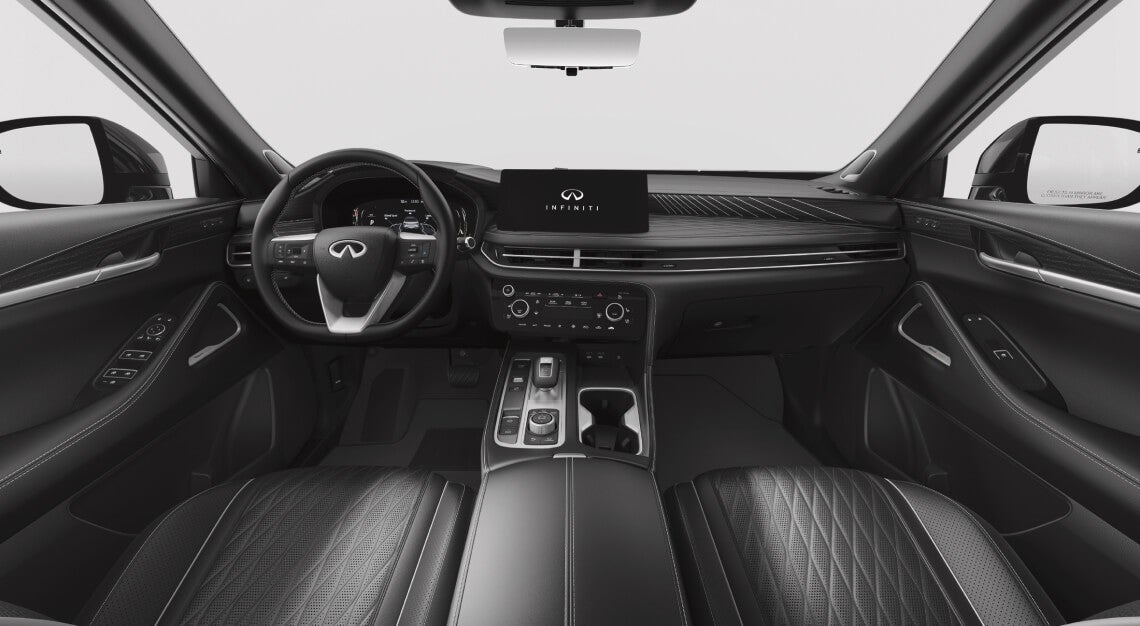 AUTOGRAPH: Graphite Quilted Semi-Aniline Leather-Appointed Seating with Black Open Pore Ash Wood and Metal Inlay Trim