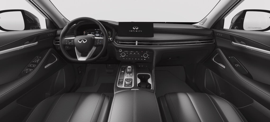 LUXE: Graphite TailorFit-Appointed Seating with Silver Metallic Weave Trim